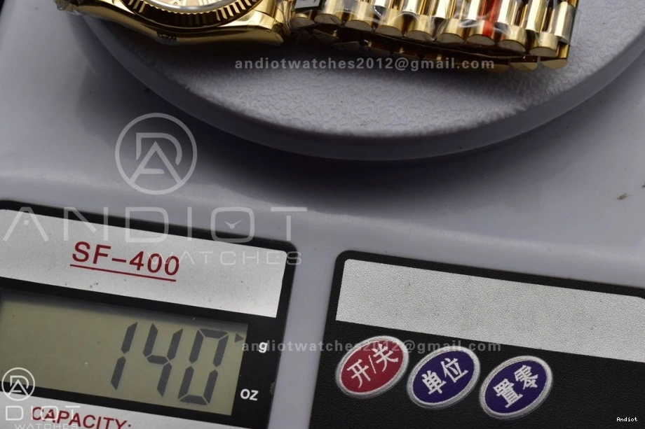 904L Mark with V5 Steel 36 vr3255 Weight) Bracelet Best Edition Roman on Dial President Gold (Gain YG DayDate QF 1121